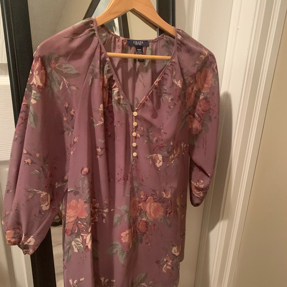 🌹💜🌷Purple flower blouse